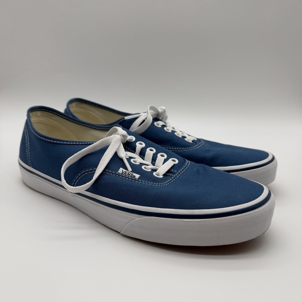 Vans Authentic Navy Blue Canvas Low Top Sneakers Men's Size 10.5 / Women's 12